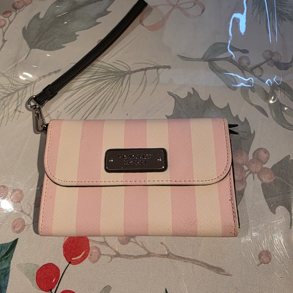 Victoria's Secret Pink Stripe Wristlet Wallet
